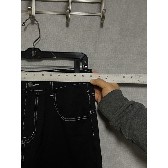 JNCO Jeans Men 32X27 Black Baggy Hip Hop Skate Streetwear Denim Skull‎ Wide Leg - Picture 4 of 10